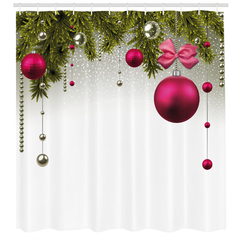 Ensemble de rideau de douche + crochets, H 84 po x l 69 po