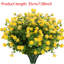 Fleurs artificielles kbndieu pour la décoration intérieure 6 branches Fleurs artificielles pour les plantes artificielles d'extérieur-128925834