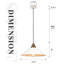 Suspension moderne en métal blanc et doré de 38 cm (15 po), à intensité variable, idéale pour un îlot de cuisine, une salle à manger ou un coin repas.