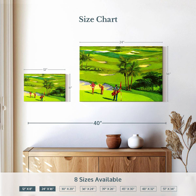 Senne Golf Course, 16" H x 24" W