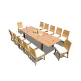 Charleston 12 - Person Teak Wood Patio Dining Set
