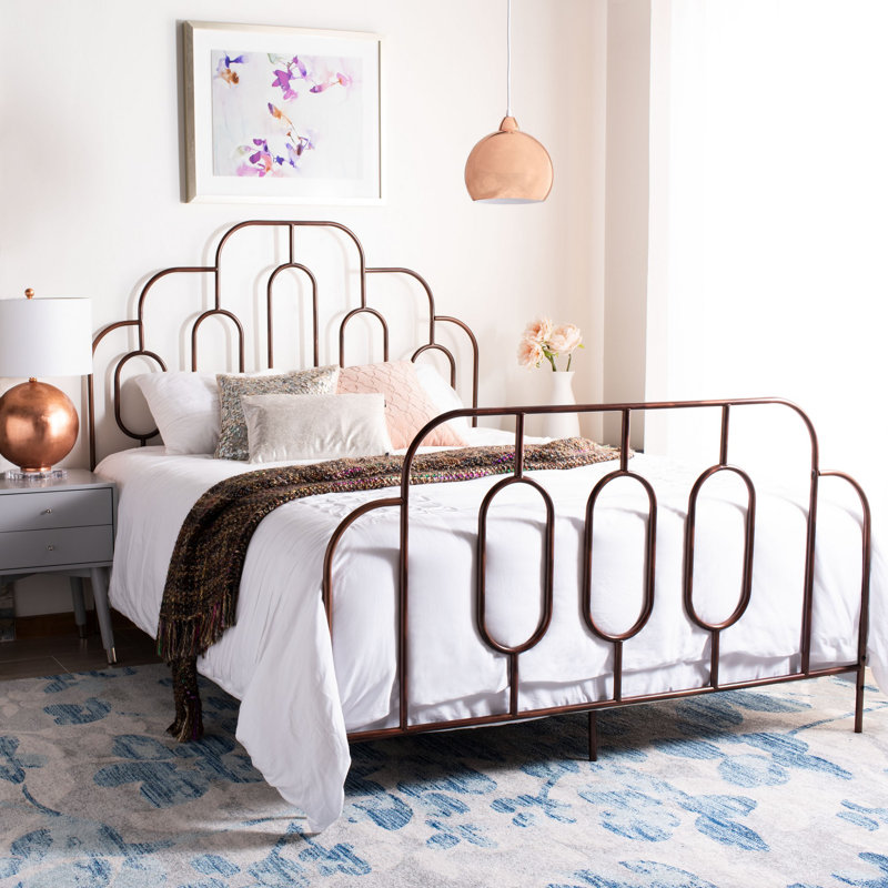 Magdeline Metal Open-Frame Bed, Full/Double, Antique Bronze