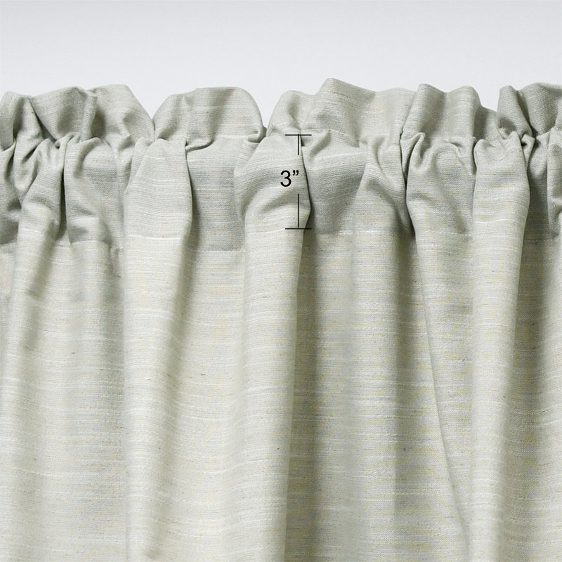Linen Scalloped 60'' Window Valance, Gray
