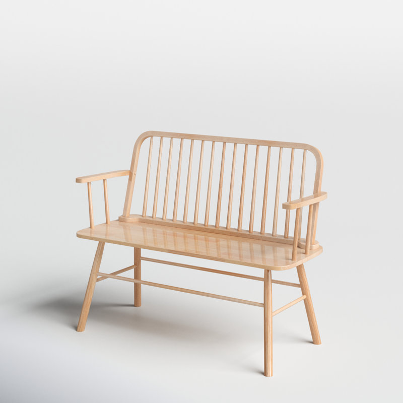Banc en bois massif Sireen, Naturel