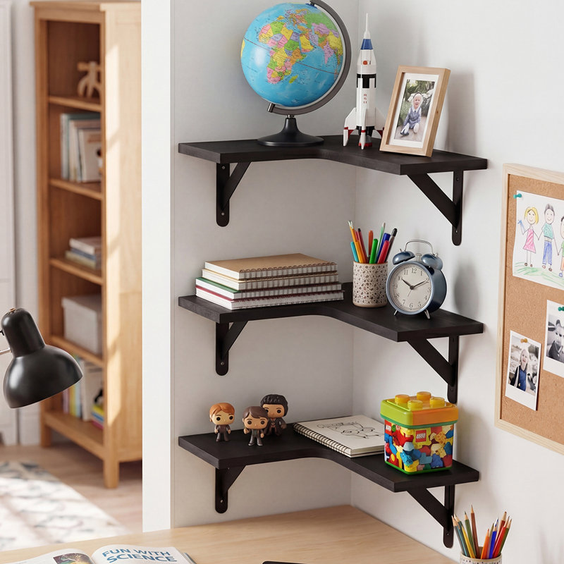 Wood Corner Shelf