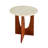 Elegant Round Travertine Texture Side Table – 21.2” Stone End Table, Modern Design, Durable, Minimalist