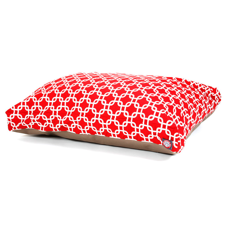 Liens Coussin / classique, rouge, Grand (l 36 po x P 44 po x H 5 po) ;
