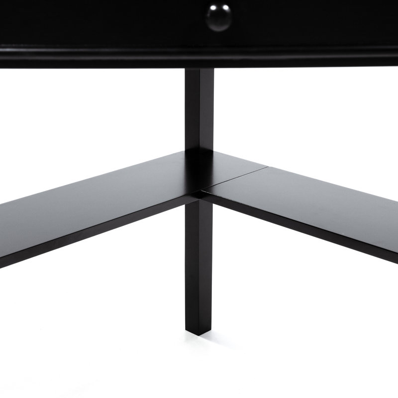 Blithe Corner Solid Wood Base Computer Desk