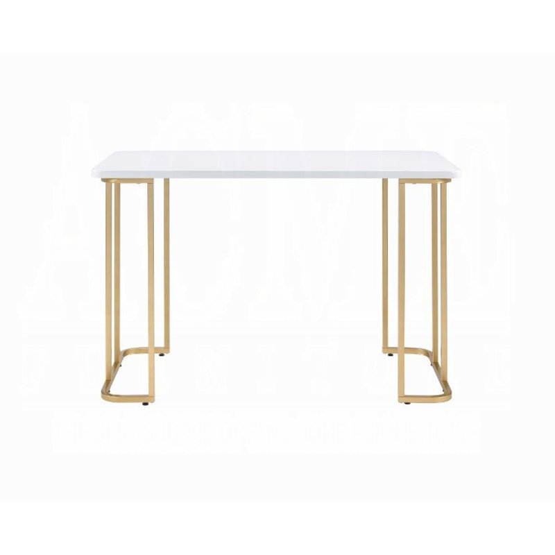 Mclennan Rectangular Writing Desk, Gold