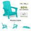 Chaises de foyer d'extérieur pliables en PEHD résistantes aux intempéries avec porte-gobelet Adirondack-410264242