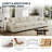 Obala 123.8'' Upholstered Sofa, Cloud Sofa, Sectional Sofa Couch Modular Sofa for Living Room Office Apartment-1401838929