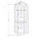 Armoire d'angle lumineuse avec portes en verre et 3 tablettes-2053293324