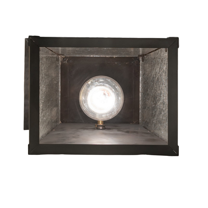 1 - Light Flush Mounted Sconce, 11" H x 9" W x 6" D