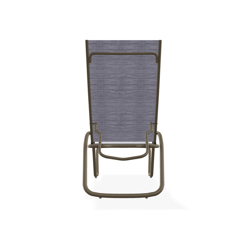 Outdoor Rust-Resistant Metal Chaise Lounge, Textured Beachwood, Brooks