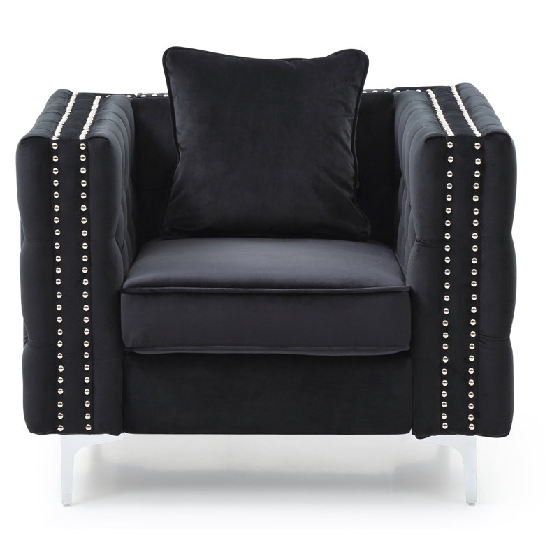 Chaise Paige Glory Furniture, Noir