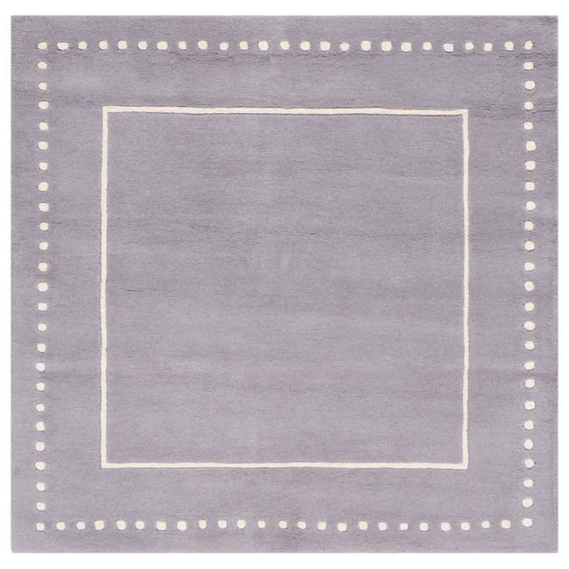 Cruz Hand Tufted Wool Solid Color Rug, Square 3'