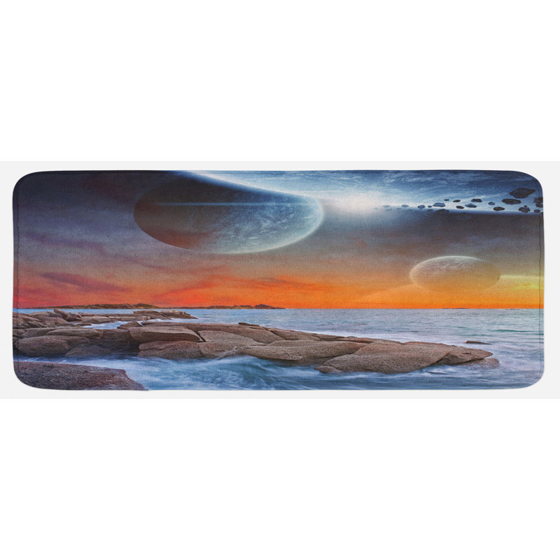 Coastal Polyester Kitchen Mat