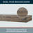 Modern Ember Vara Wood Mantel Shelf - 3 Inch Height - Variations in Grain and Natural Distressing-88992615-88992622