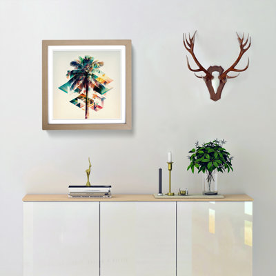 Palm Tree Geometric - Framed Print