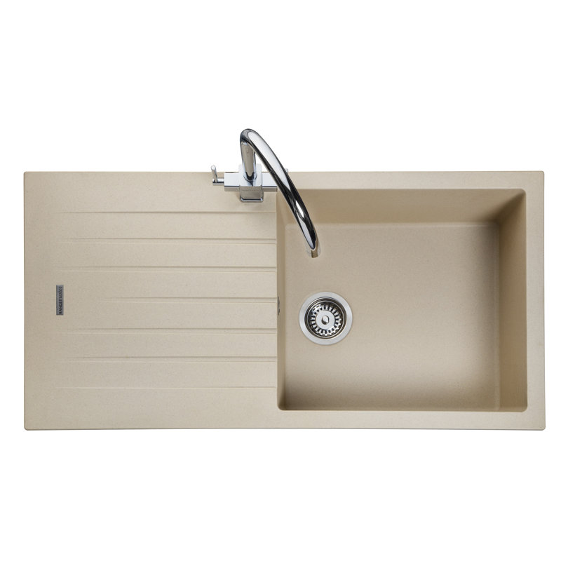Andesite 100cm x 50cm Igneous Bowl Kitchen Sink, Stone