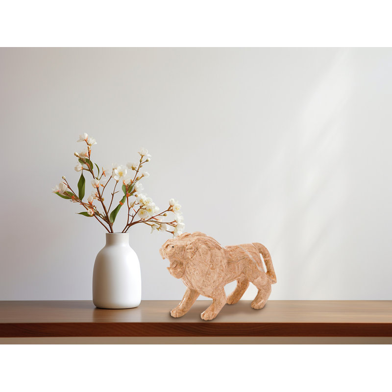 Figurine lion en marbre