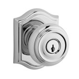 Traditional Keyed Door Knob with Traditional Arch Rose