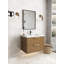 Meuble-lavabo flottant avec lavabo simple blanc Maxbano