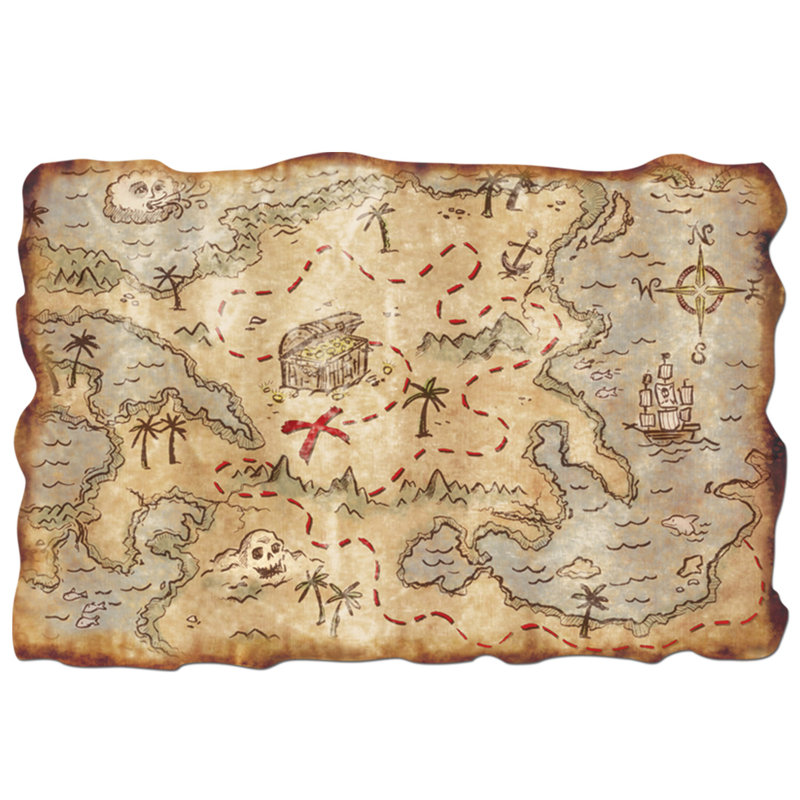 Carte de trésor en plastique Theroux