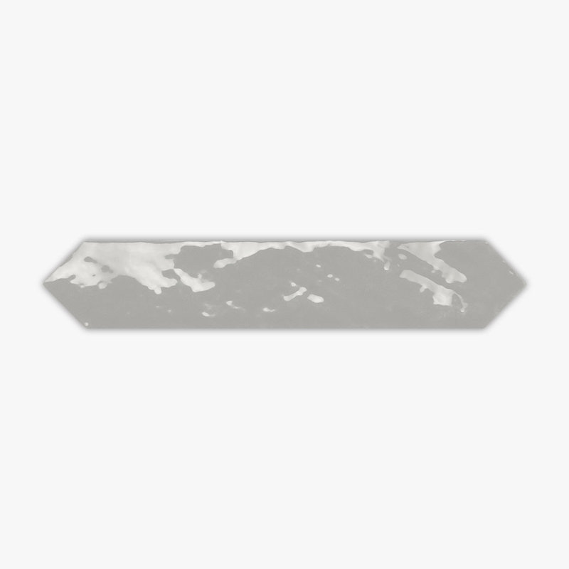 Serenity Silver Glossy 2x10 Ceramic Wall Tile, Gray