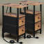 Table de chevet mince avec station de charge, table de bout étroite avec tiroirs en tissu et rangement pour petits espaces, salon, chambre à coucher ou canapé