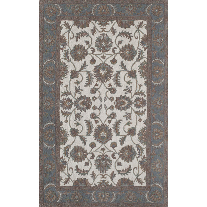 Tapis oriental ivoire Annito Reverie, Rectangulaire 8 pi x 10 pi