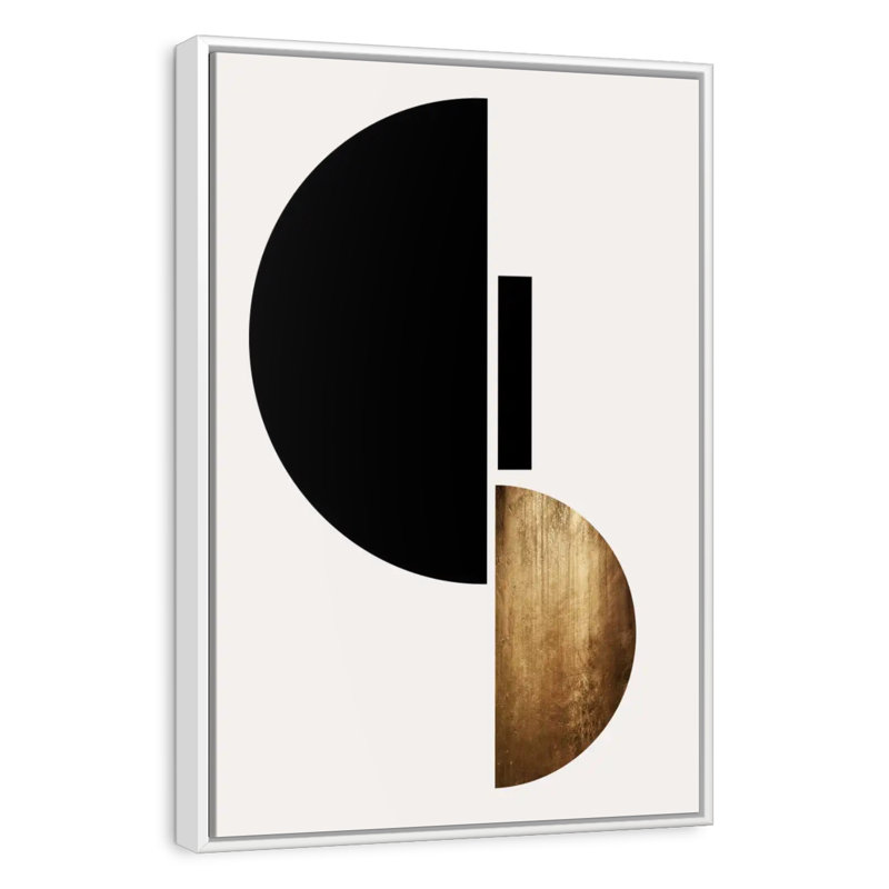 Shape II, 25" x 37", Floating Frame White