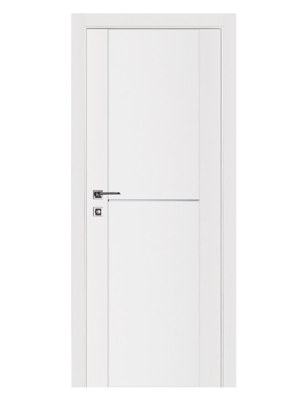 Porte intérieure stratifiée blanc doux pré-suspendu Stile 002, Droite, 27,75 po x 96 po