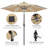 108” Solar-Powered Tilt Patio Umbrella Outdoor Parasol with Central Light-110542732