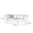 Chenille Fabric Two-Seater Sofa