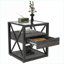 Table basse industrielle compacte avec panneau de fibres à densité moyenne et verre trempé, facile à nettoyer pour le salon-457112100