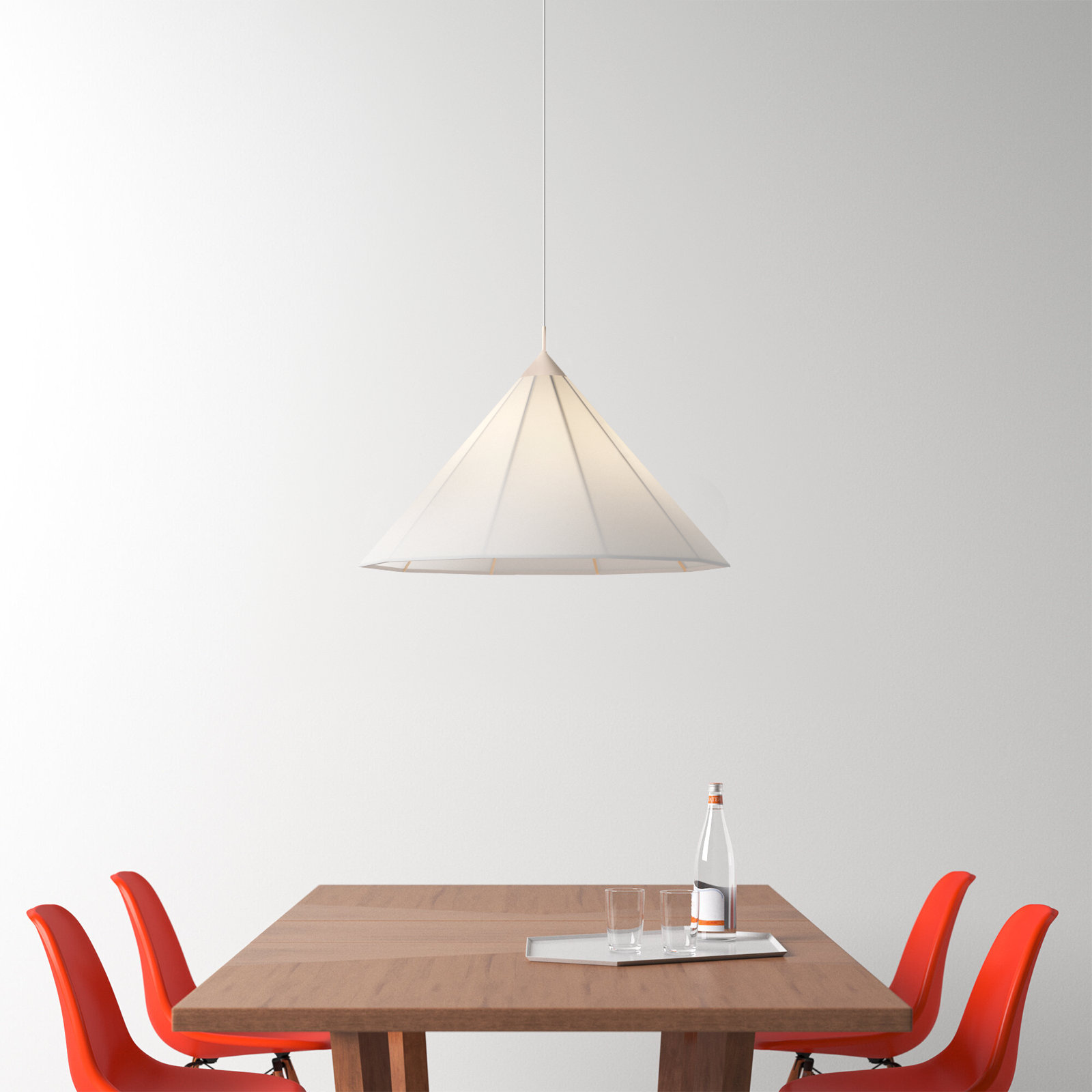 Single Light Pendant, Blush, 16" H x 28" W x 28" D, G40