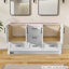 Base de meuble-lavabo double 60 po en bois massif-92727184