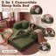 Convertible Sleeper Sofa With Removable Armrests, Corduroy Fabric Sofa Couch, No Assembly Required For Living Room, Dorm, Studio-854940597