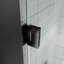 Porte de douche à charnière sans cadre l 28 po x H 72 po avec verre trempé de 3/8 po