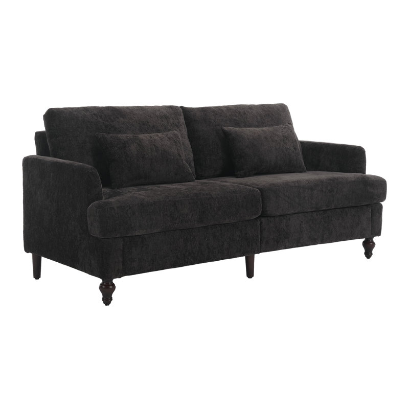 Canapé en chenille Modern, Noir