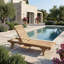 Capri Teak Chaise Lounge