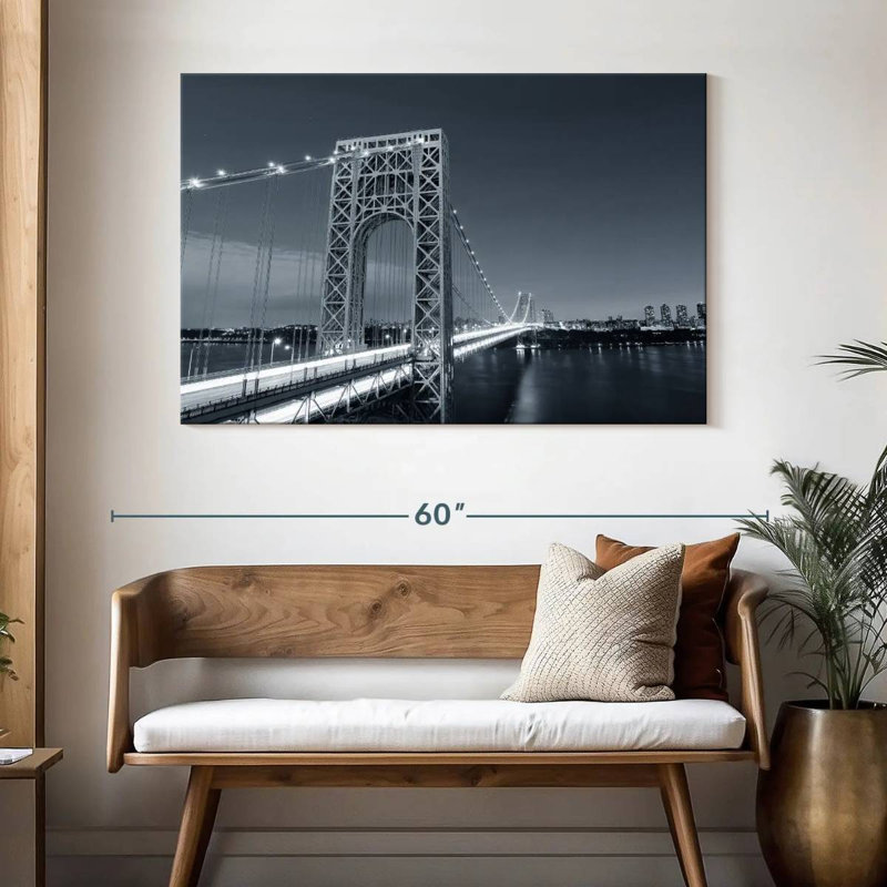 Lilie George, pont de Washington, H 32 po x l 48 po