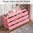 63" Wooden Dresser for Bedroom with Power Outlet, Modern Chest of Drawers Storage Cabinet-414690769