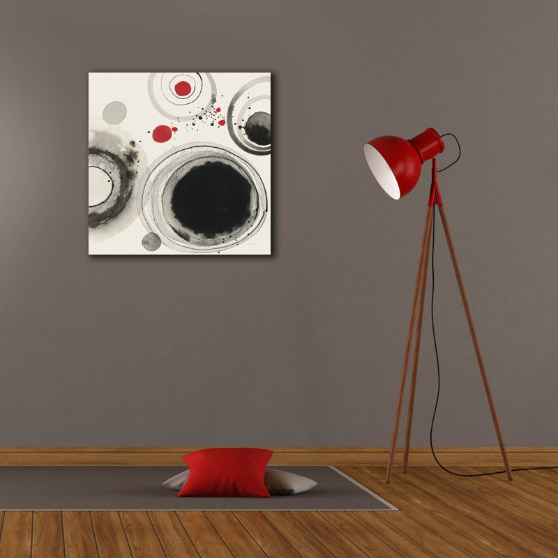 Ivy Bronx 'Planetary 4 With Red' by Shirley Novak Canvas Wall Art, 12" x 12", 26" H x 26" W x 1.5" D