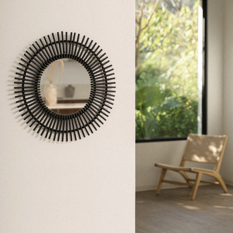 Miroir mural en rotin Luna