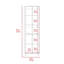 Garde-manger, cinq tablettes intérieures, quatre pieds - blanc