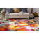 Florentia Floral Tufted Orange/Pink/Ivory Non-Slip Rubberback Area Rug