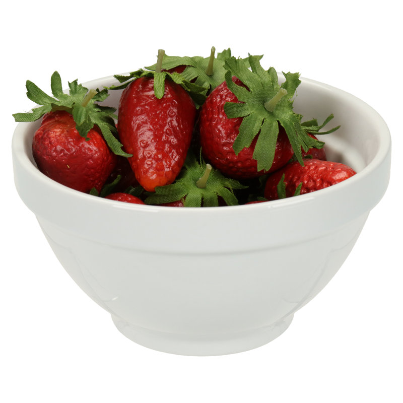 Classic White Porcelain Stackable Round Bowls, Set of 4