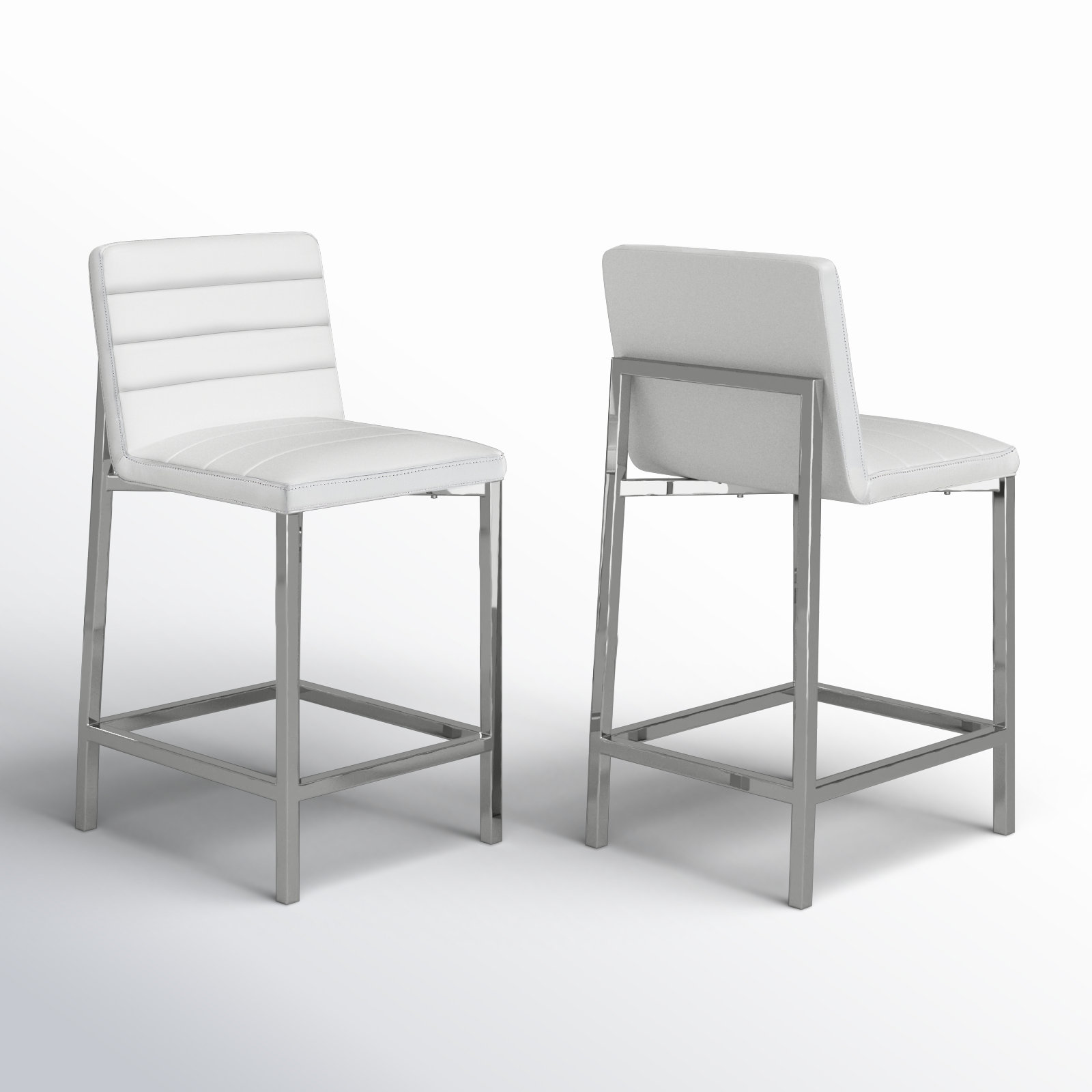 Misa Bar and Counter Stool, Counter Stool (26" Seat Height), White